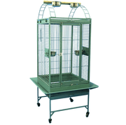 Parrot Bird Cage with Roof Top Perch 0632 Green Vein